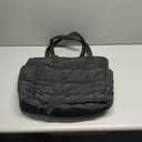 TOPDesign Puffer Tote Bag for Women, Lightweight Puffy Handbag with Compartments, Quilted Shoulder Bag for Work, Travel, Gym (Large, Black)