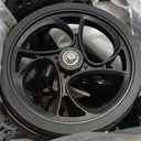 BlessReach Steerable Knee Walker Deluxe Medical Scooter for Foot Injuries Compact Crutches, with Dual Rear on-Wheel Brake and Shock Absorption Under The Knee pad, Black