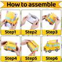 Colarr 24 Pcs School Bus Favors Treat Goodie Gift Pencil Boxes Back to School Favor First Day Bus Candy Box Birthday Gift Welcome Boxes for Classroom Birthday Party Table