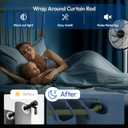 Gold Blackout Curtain Rod,Wrap Around Curtain Rods For Windows,1 Inch Diameter Adjustable Heavy Duty Curtains Rods for Bedroom For Sliding Glass Door (34-95 Inch)