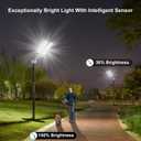 Solar Street Light Dusk to Dawn 6000W, 600000LM, 7000K Brightness, IP67 Waterproof, Motion Sensor, Lights Outdoor Street Light for Security and Safety (6000W-2Pack)