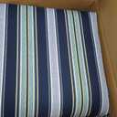 Arden Outdoor Patio Dining Chair Cushion, 20x44, Rain-Proof Seat Pad, Fade-Resistant Outdoor Cushion Sapphire Aurora Blue Stripe (1 Pack)