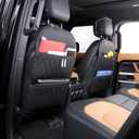 TAIKOO Seat Back Protector + Large Capacity Pocket Storage Organizer,Preventing The Impact of Children Stepping on The Seat Backrest (Style A-Black)