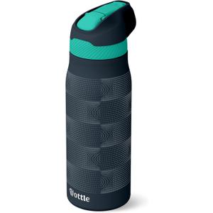 Ottle Cove Cruiser Stainless Steel Water Bottle - 24 oz Insulated Flask with Leak Proof Lid BPA-Free - Reusable Gym Water Bottle for Travel, Camping & Sports - Halftone Flow