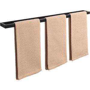 Alise Bath Towel Bars,28 Inch Towel Holder Towel Racks for Bathroom and Lavatory,SUS304 Stainless Steel Hand Towel Hanger Rail Wall Mount,Matte Black