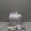 Upgraded 1 HP Utility Sink Pump with PCB Function Upflush to 36FT 2200GPH Under Sink Pump with 3 Water Inlets 1 Outlets Macerating Toilet System for Sink Shower Wash Bin Urinal Kitchen Basement, White