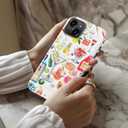 Goodon for iPhone 15 Case, Cute Preppy Floral, MagSafe Compatible