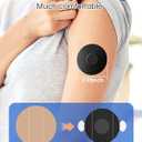 MYMULIKE 36PCS Waterproof Libre 3 Plus Sensor Covers, Adhesive Patches for Libre 1/2/3/3 Plus, Adhesive Bandages, Skin-Friendly, No Glue in The Center, 14-Day CGM Protection, Black