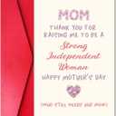 3 x Mother's Day Card for Mom from Daughter, Heartfelt Greeting Card with Red Pearlescent Envelope, Blank Inside, 8" x 5.3" (#029)