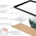 VHH 32x48 Snap Poster Frame,1 Pack,Lightweigt Black Coated Aluminum with Plexiglass, 32x48-1pc