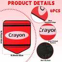 Crayon Carpet Seats 14X17 Inch Colorful Classroom Carpet Rugs Non Slip Floor Mats Back to School Crayon Cushions Decor for Preschool Kindergarten Daycare Elementary School Learning Play Areas 6PCS, 16.93*13.78IN