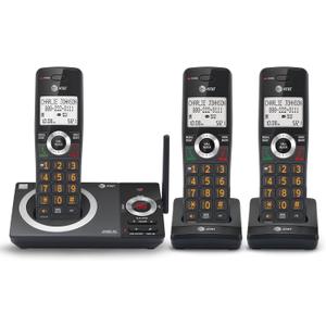 AT&T CL82319 DECT 6.0 3-Handset Cordless Phone for Home with Answering Machine, Call Blocking, Caller ID Announcer, Intercom and Long Range, Black