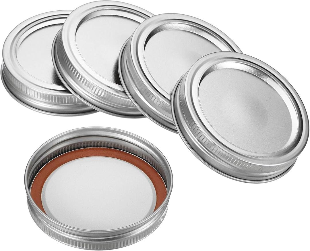 PATIKIL 70mm Regular Mouth Iron Mason Jar Lids,  Split-Type Canning Jars Caps for Kitchen Storage
