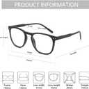 BLUEMOKY Reading Glasses for Women Men, Blue Light Blocking Glasses 2 Pack, Computer Readers, Spring Hinge, 3.5x