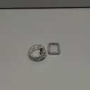 Bling Band and Case Compatible with Apple Watch Ultra 2/Ultra Band 49mm 45mm 44mm 42mm 41mm 40mm 38mm, Women Dressy Diamond Link Bracelet with Rhinestone Bumper Cover for iWatch SE 2/SE Series 9/8/7/6/5/4/3/2/1 (Silver)