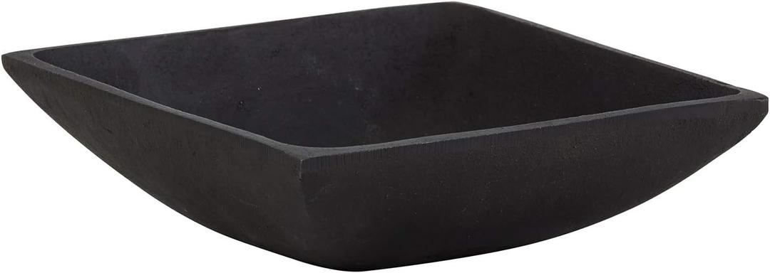 47th & Main Durable Black Cast Iron Bowl, Medium, Square,58 fluid ounces
