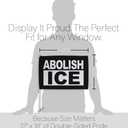 Abolish ICE Flag For Car Decorations Bandera Para Carros Window Clip Pole Mount Truck Rod Protest Support Sign Poster Independence Day Mexican LA SF NY California Auto Accessories Made In USA