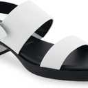 Aerosoles Women's Dove Dual Strap Healed Sandals, White, 6W