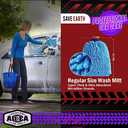AIDEA Car Wash Mitt Microfiber-2PK, Scratch-Free& Lint-Free, Premium Chenille Microfiber Wash Mitt-Blue Regular Size (7.12''X10.14'')