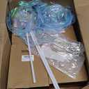 Hungdao 3 Pcs Jellyfish Lanterns Decorations with LED Lights 16.5" Stand Glowing Jellyfish Table Decor Centerpiece for Ocean Under the Sea Theme Birthday Party Mermaid Party Nautical Decor