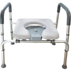 Sylvan Raised Toilet Seat with Adjustable Height, Armrests, and Non-Slip Design - Comfortable & Safe Elevation for Seniors and Individuals with Mobility Challenges