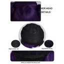 JoneTing Dark Purple Ponytail Wig+ Hair Cap Long Purple Straight Wig with Double Ponytais and Bangs for Women Long Violet Hair for Anime Cosplay Halloween Party Costume Outfit