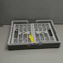 Collapsible Storage Crate with Handles, Milk Crates33L Foldable Plastic Shopping Basket, Organizer Container for Car Home Pinic (Light Gray, Large)