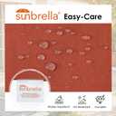 Outdoor Sunbrella Round Corner Seat Cushion, 17"x16"x2", Set of 4, Non Slip Seat Cushion Pads with Removable Cover for Patio Furniture, Garden Yard Lawn, Spectrum Grenadine
