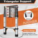 SocTone Telescoping Ladder,Stabilizers, Extension ladder(8.5FT Standard)