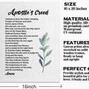 WKYAER Apostles creed decor, Bible verse wall decor, Apostles creed, Our father bible verse inspirational decor, Bible verse wall decor, Christian gift 16x20 inch