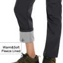 MAGCOMSEN Women's Fleece Lined Waterproof Insulated Snow Ski Pants Winter Warm Hiking Pants Outdoor Softshell (Black, XS)