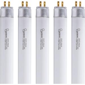 F54T5/841/HO Fluorescent Light Bulb, 46 Inch, T5 54 Watt Replacement Tube, 4100K Cool White, 4200 Lumens, High Output, G5 Bi-Pin Base, 4FT T5 Grow Light Bulbs - 5 Pack