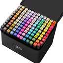 Alcohol Markers, 120 Colors Art Drawing Set for Kids Adults Dual Tip Permanent Sketch, With Organizing Case