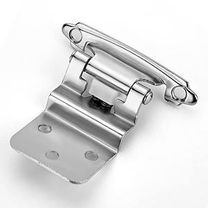 Ravinte 60 Packs (30 Pairs) 3/8" Inset Satin Nickel Cabinet Hinge,Self Closing Hinges for Kitchen/Bathroom/Furniture Cabinets & Doors,Decorative Cabinet Hardware Kitchen Cabinet Hinge with Door Bumper