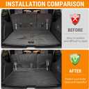 Cargo Mat Compatible with 2021-2025 Chevy Suburban/GMC Yukon XL Cargo Liner Backrest Liner Seatback Protector for Chevrolet Suburban/GMC Yukon XL Accessories(21-25 Suburban/Yukon XL)