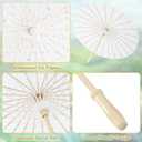 Aodaer 80 Pieces 23.6 Inch Wedding Paper Umbrellas with Storage Boxes White Decorative Chinese Japanese Parasol Umbrella Crafts DIY Painting Umbrella Decor for Wedding Bridal Party Photography