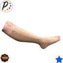 Presadee 30-40 mmHg Extra Firm Zipper Compression Leg Swelling Open Toe Socks (Nude, 1)