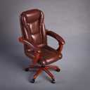 1/6 Scale Office Boss Swivel Chair for 12" Action Figure, Dollhouse Accessories Miniature Furniture (Dark Brown)