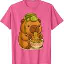 Capybara Anime Ramen Turtle Funny Graphic Kawaii Capibara T-Shirt