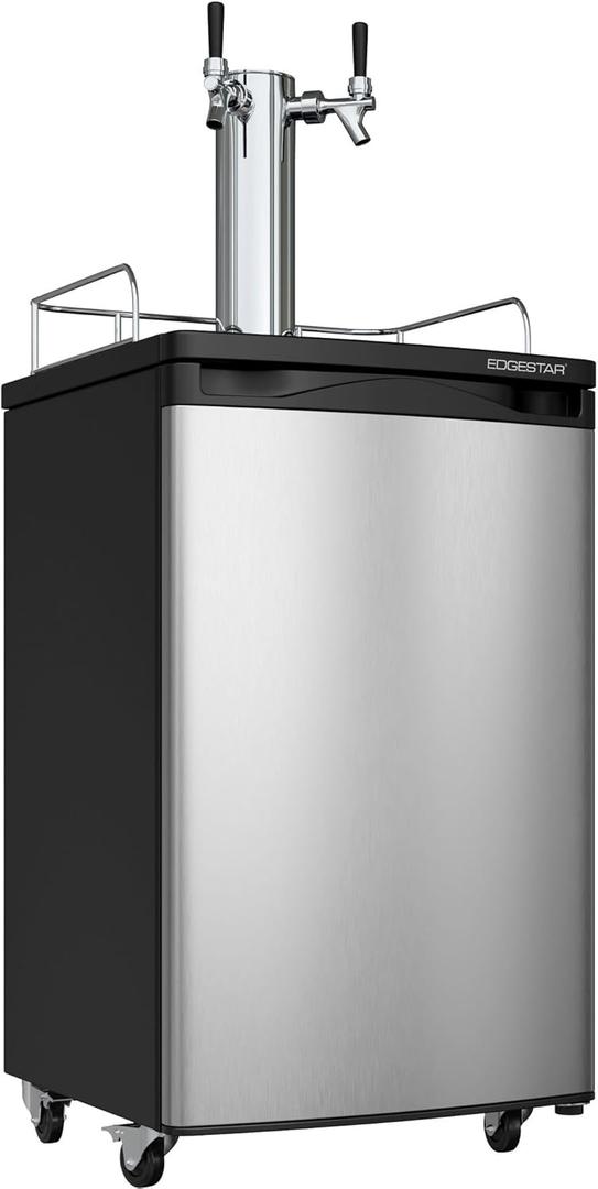 EdgeStar KC2000SSTWIN Full Size Stainless Steel Dual Tap Kegerator & Draft Beer Dispenser - Stainless Steel (silver)