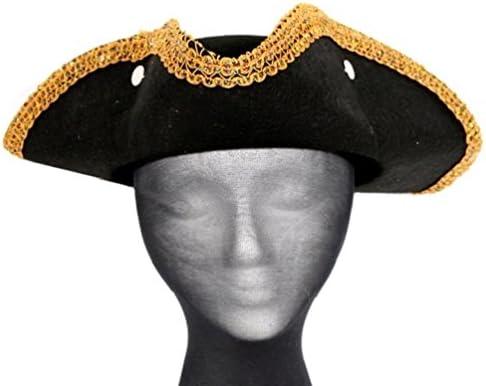Rubies Black Tricorn Pirate Hat for Adults, Men's No Size, One Size