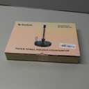 SetSail Paper Towel Holder Countertop, One-Handed Tear Paper Towel Roll Holder Stand with Weighted Base Suction Cups for Kitchen Bathroom, Black