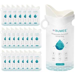 OUMEE 8/12/20/23/28 Pcs Emergency Disposable Urinal Bags, 700 ML Camping Pee Bags Unisex Urine Bag Vomit Bag for Travel Traffic Jam Portable Toilet Bag for Men Women