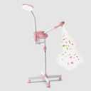 Professional Facial Steamer, 2In1 Face Steamer on Wheels for Facial Deep Cleaning, SPA Facial Steamer for Esthetician with 5X Magnifying Lamp, Stand Face Steamer with Time Setting, Pink