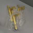 Osring Modern Furniture Legs 5 Inch Metal Furniture Table Leg Gold, Steel Side-Mounted Sofa Cabinet Feet Set of 4, Also for Home Coffee Table Feet DIY Replacement