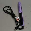 Annlary Hair Straightener 1 Inch Flat Iron and Curler 2 in 1 Titanium Ceramic Ionic Dual Voltage Straightener with Heat-Resistant Silicone, for Less Frizz, Shinier & Smoother (Purple)