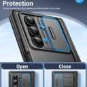BERFY for Z Fold 7 Case with Privacy Screen Protector, [Anti Spy] Hidden Kickstand & Slide Camera Cover & Hinge Protective, Full Body Shockproof Phone Case for Samsung Galaxy Z Fold 7, Black