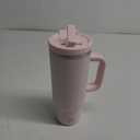 40 oz Tumbler with Handle and Straw: Stainless Steel Insulated Tumbler Keeps Cold for 24 Hours, Leakproof Travel Cup Fits in Cup Holder and BPA-Free, Cotton Candy