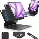 ESR for iPad Air 13 Inch Case Keyboard M4/M3/M2 (2026/2025/2024), Easy-Set Magnetic Stand, Portrait/Raised Modes, with Removable Protective Case, Black