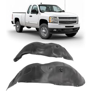 Front Inner Fender Liner Compatible with 2007-2013 Chevy Chevrolet Silverado 1500 Replace for GM1248183 20953678 GM1249183 22779790 Wheel Liner Splash Shield Splash Guard Driver&Passenger Side (Left + Right)